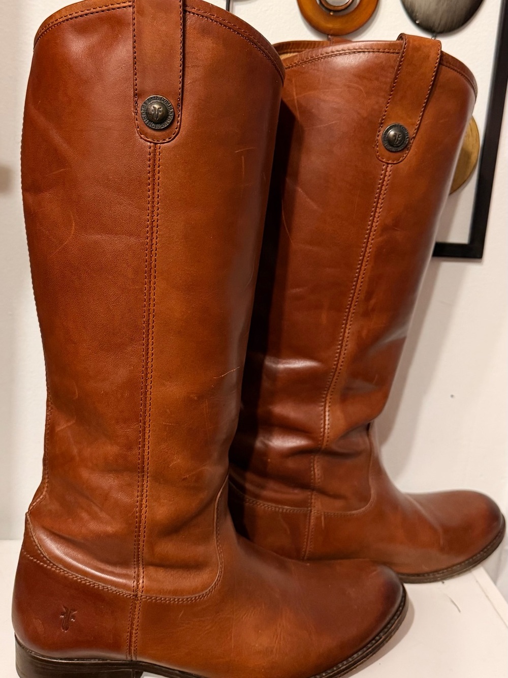 Men's Tall Leather Riding Boots - Brown